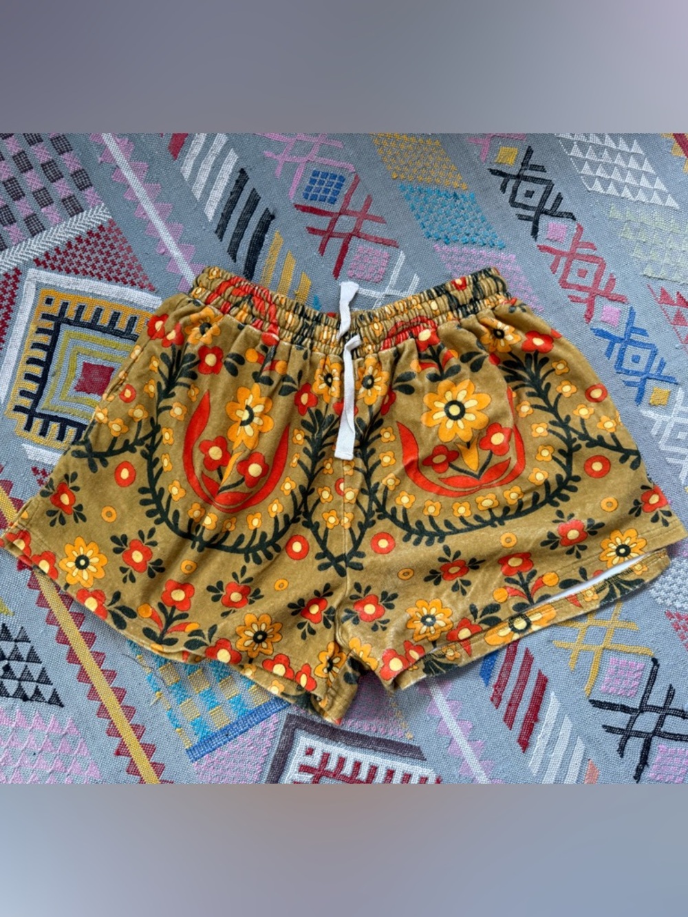Atomsea Floral towel terry shorts XL